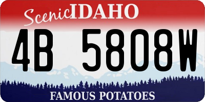 ID license plate 4B5808W
