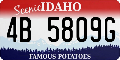 ID license plate 4B5809G