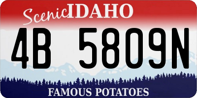 ID license plate 4B5809N