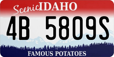 ID license plate 4B5809S