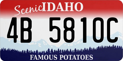 ID license plate 4B5810C