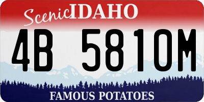 ID license plate 4B5810M