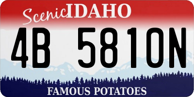 ID license plate 4B5810N