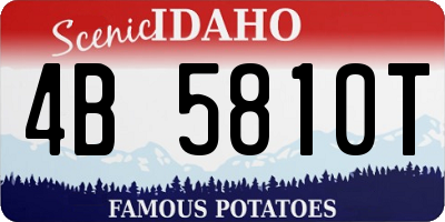ID license plate 4B5810T