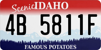 ID license plate 4B5811F