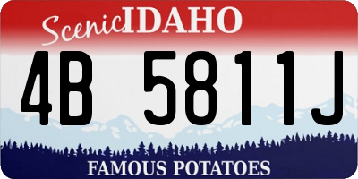 ID license plate 4B5811J