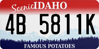 ID license plate 4B5811K