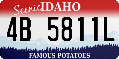 ID license plate 4B5811L