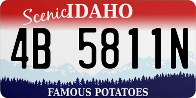 ID license plate 4B5811N