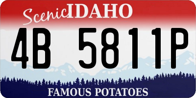 ID license plate 4B5811P