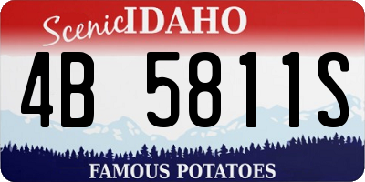 ID license plate 4B5811S