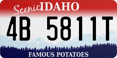 ID license plate 4B5811T