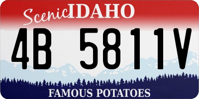 ID license plate 4B5811V