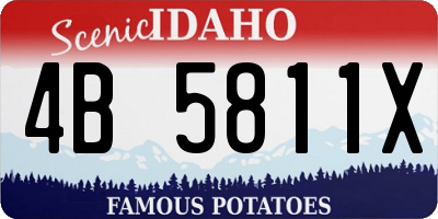 ID license plate 4B5811X