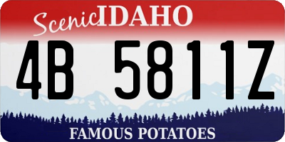 ID license plate 4B5811Z