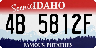 ID license plate 4B5812F