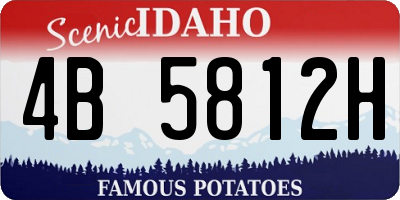 ID license plate 4B5812H
