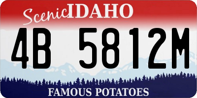 ID license plate 4B5812M