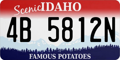 ID license plate 4B5812N