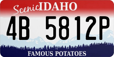 ID license plate 4B5812P