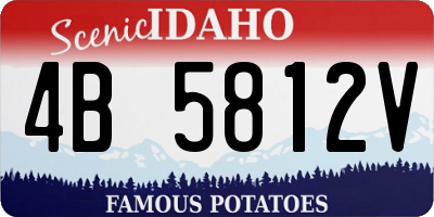 ID license plate 4B5812V