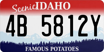 ID license plate 4B5812Y