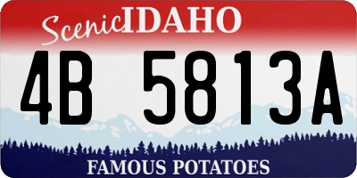 ID license plate 4B5813A