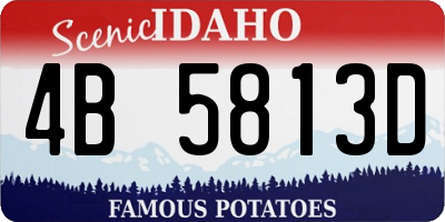 ID license plate 4B5813D