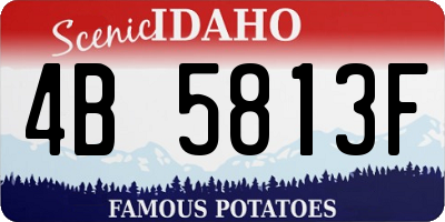 ID license plate 4B5813F