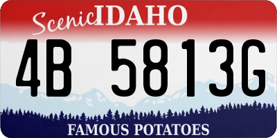 ID license plate 4B5813G