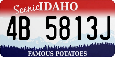 ID license plate 4B5813J