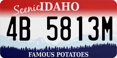 ID license plate 4B5813M