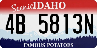 ID license plate 4B5813N