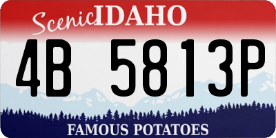 ID license plate 4B5813P