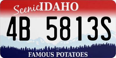 ID license plate 4B5813S