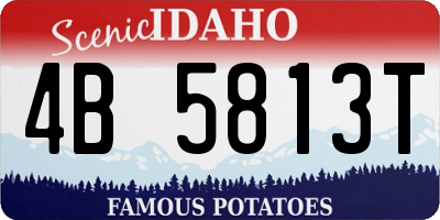 ID license plate 4B5813T