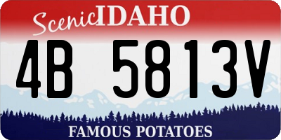 ID license plate 4B5813V