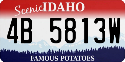 ID license plate 4B5813W