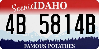 ID license plate 4B5814B
