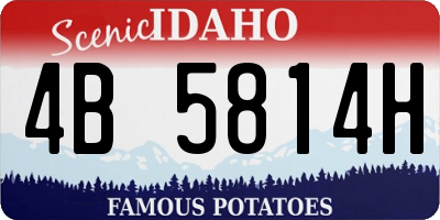 ID license plate 4B5814H