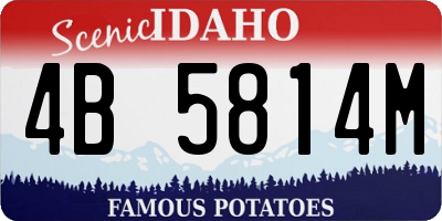 ID license plate 4B5814M