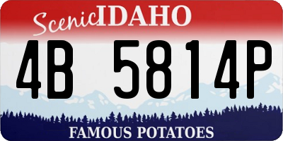 ID license plate 4B5814P