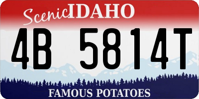 ID license plate 4B5814T