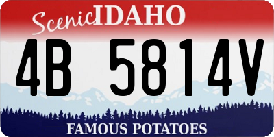 ID license plate 4B5814V