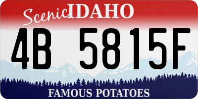 ID license plate 4B5815F