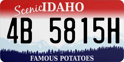 ID license plate 4B5815H