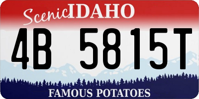 ID license plate 4B5815T