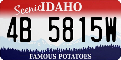 ID license plate 4B5815W