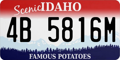 ID license plate 4B5816M
