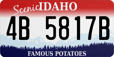 ID license plate 4B5817B